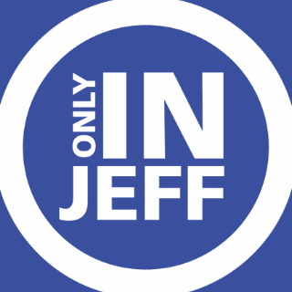 Blue Only In Jeff Logo